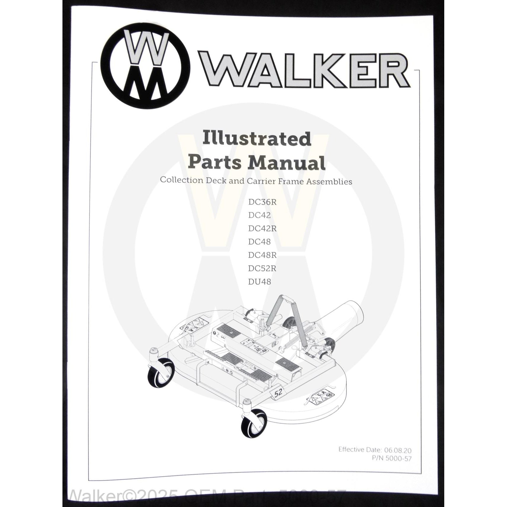 Walker Part # 5000-57 : Parts Manual/Decks/DC