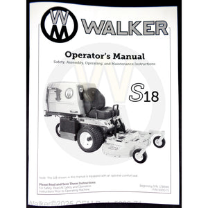 Walker Part # 5000-71 : Operator's Manual, MS18