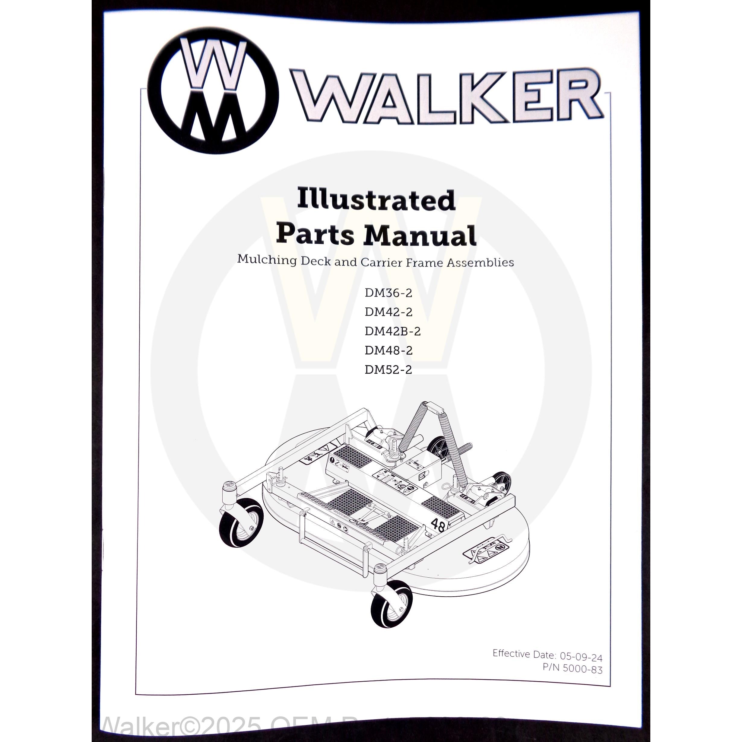 Walker Part # 5000-83 : Parts Manual/Decks/DM
