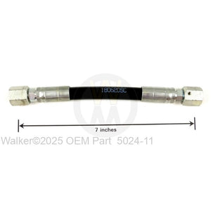 Walker Part # 5024-11 : Left Hand Hose (7-3/8')
