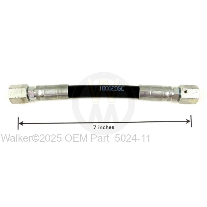 Walker Part # 5024-11 : Left Hand Hose (7-3/8')