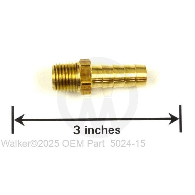 Walker Part # 5024-15 : 1/4-18 Pipe Thread, 3/8 Barb Fitting