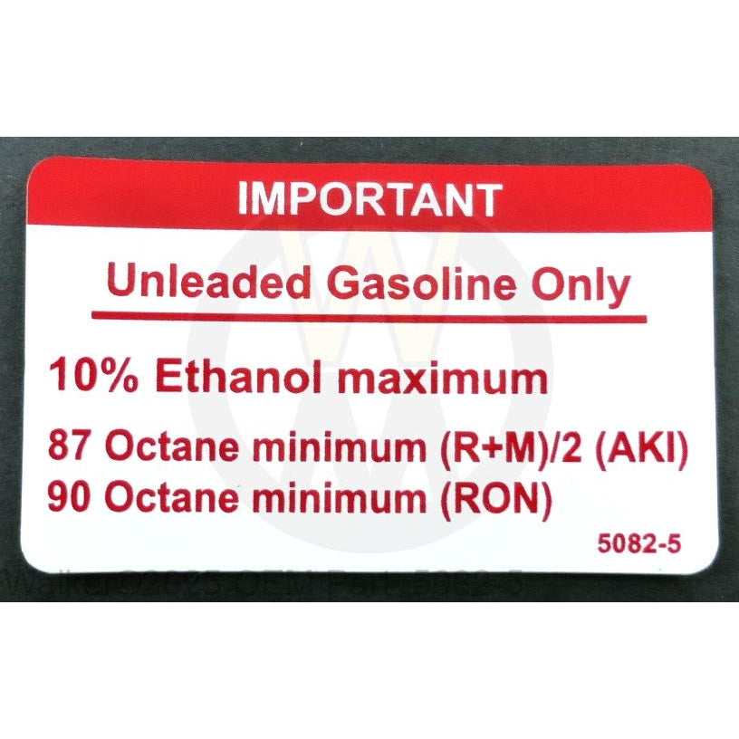 Walker Part # 5082-5 : (NR) Fuel Decal