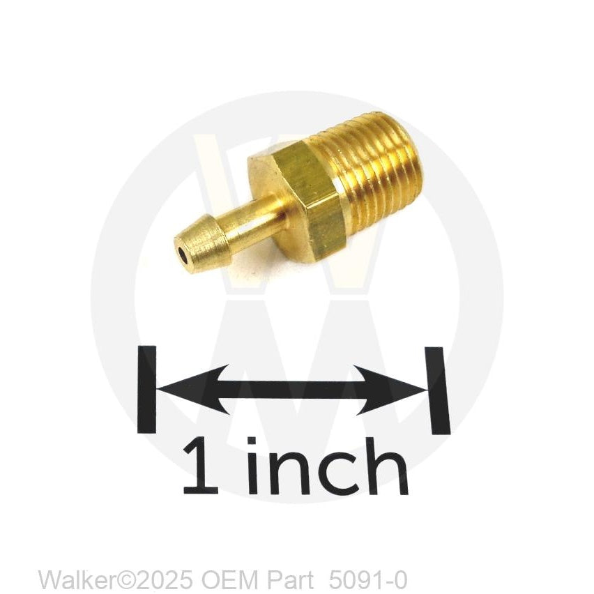 Walker Part # 5091-0 : 1/8 PIPE THREAD MALE W/BARB