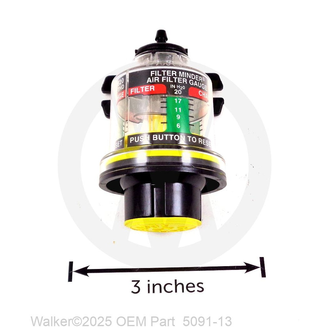 Walker Part # 5091-13 : AIR FLOW INDICATOR W/BRKT (VACUUM 20'H2O)