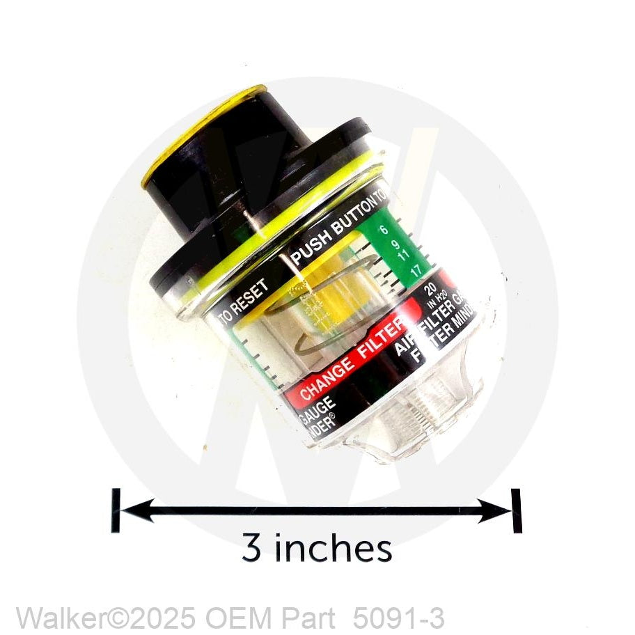 Walker Part # 5091-3 : Air Flow Indicator (Vacuum 20'H2O)