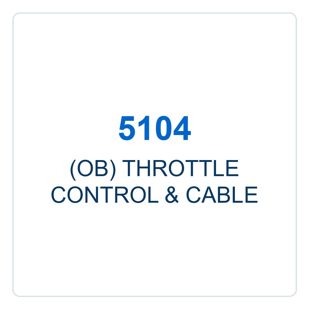 Walker Part # 5104 : (OB) THROTTLE CONTROL & CABLE