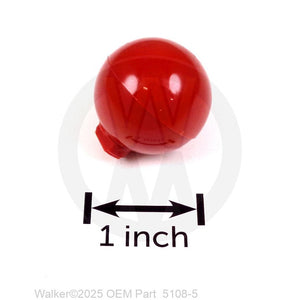 Walker Part # 5108-5 : (NR) Throttle Cntrl Knob/Red