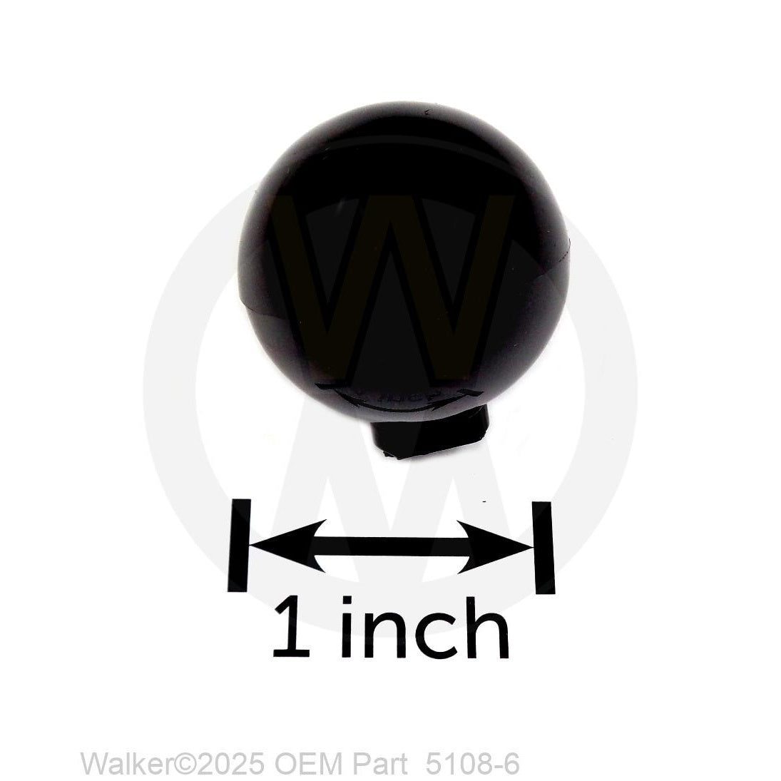 Walker Part # 5108-6 : (NR) Choke Cntrl Knob/Black