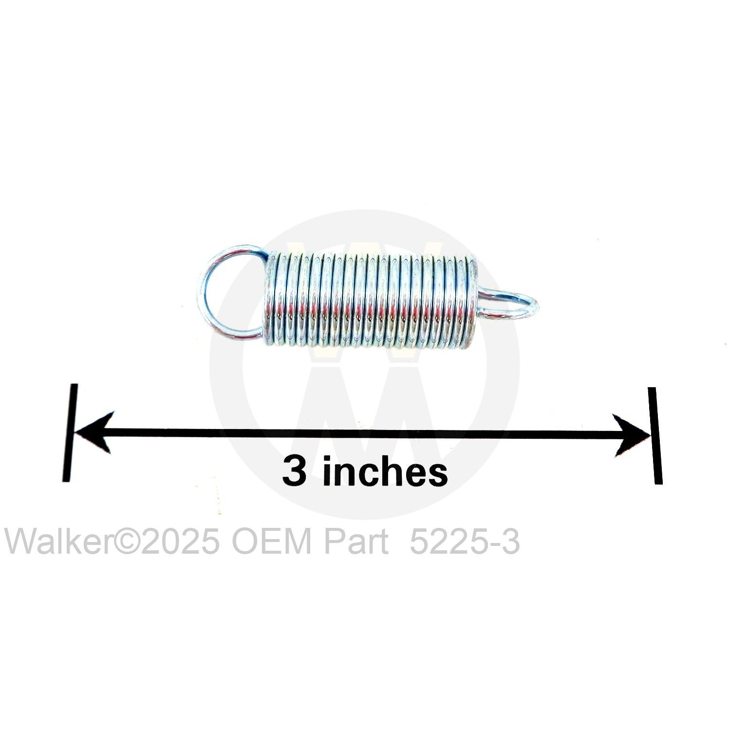 Walker Part # 5225-3 : RETURN SPRING (1/2x1.63)