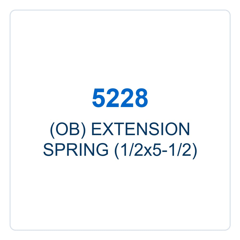 Walker Part # 5228 : (OB) EXTENSION SPRING (1/2x5-1/2)
