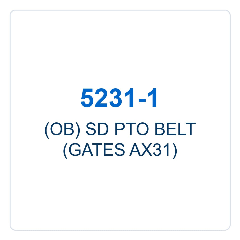 Walker Part # 5231-1 : (OB) SD PTO BELT (GATES AX31)
