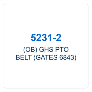 Walker Part # 5231-2 : (OB) GHS PTO BELT (GATES 6843)