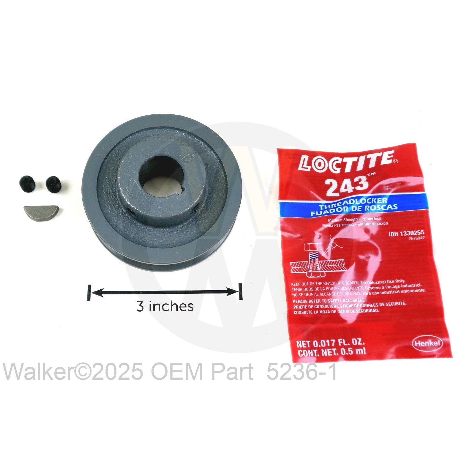 Walker Part # 5236-1 : TRANSMISSION DRIVE PULLEY (3-1/4/A)