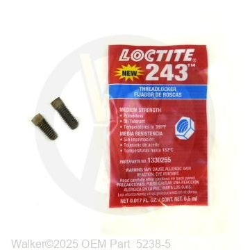 Walker Part # 5238-5 : MS PTO Pulley Set Screw Kit. USE: (1) F163 (1) F114