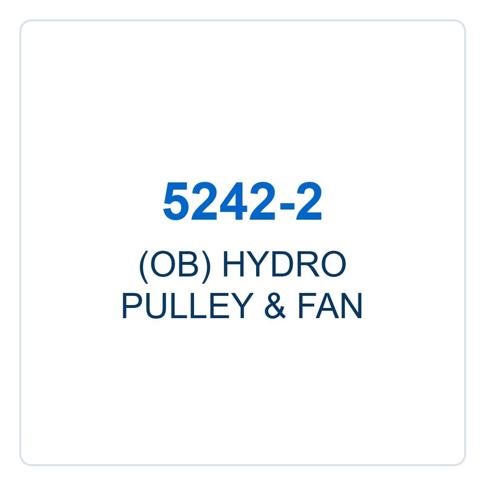 Walker Part # 5242-2 : (OB) HYDRO PULLEY & FAN