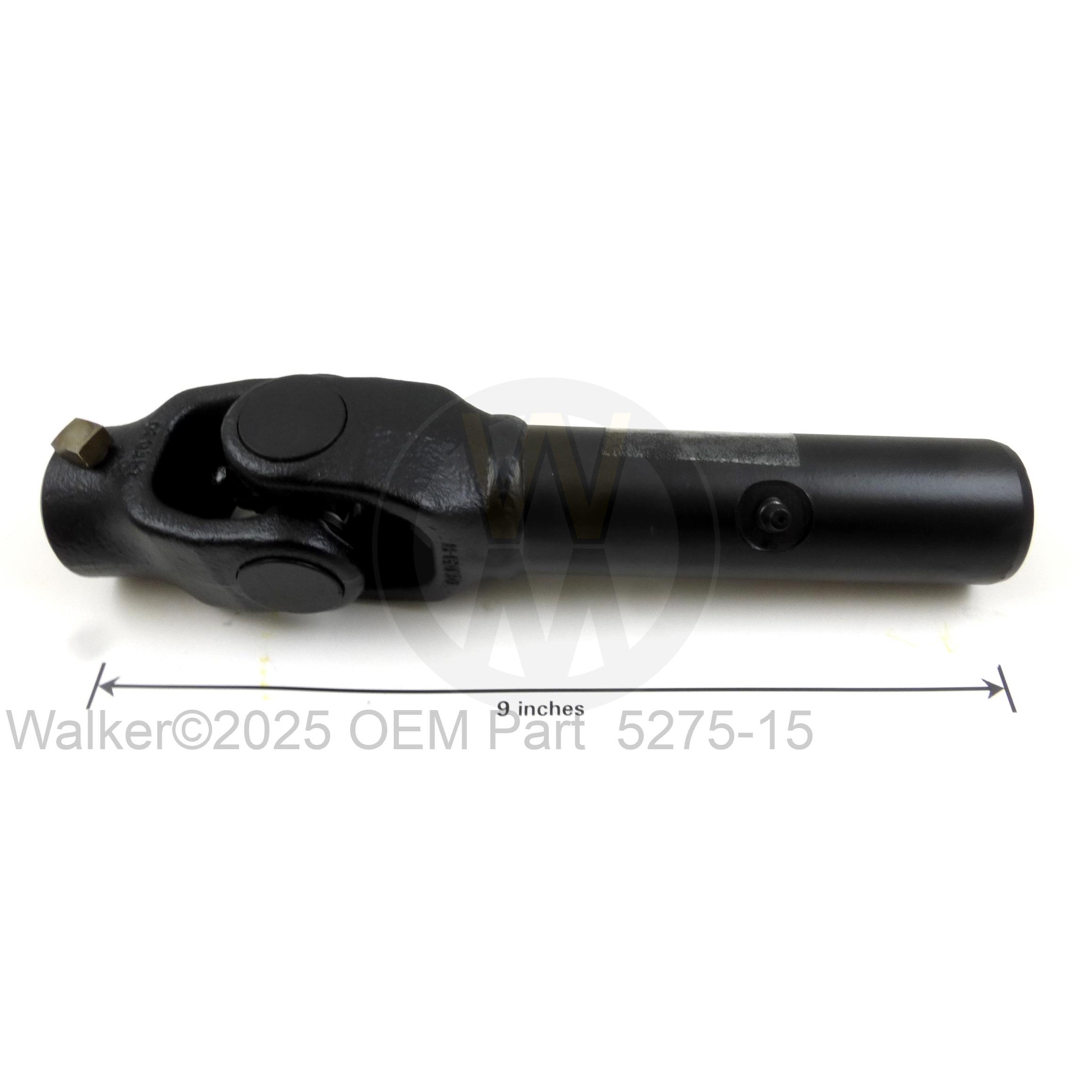 Walker Part # 5275-15 : U-JOINT TUBE ASSY/9.5' OAL/SPLINE