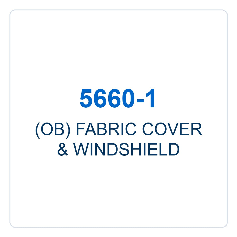 Walker Part # 5660-1 : (OB) FABRIC COVER & WINDSHIELD
