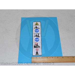 Walker Part # 5685-3 : Decal,ROPS Safety (Symbolic)