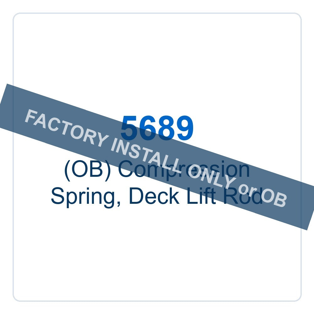 Walker Part # 5689 : (OB) Compression Spring, Deck Lift Rod
