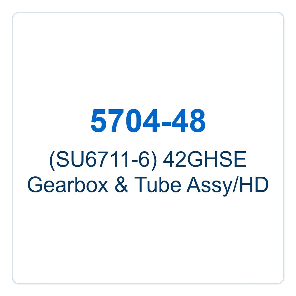 Walker Part # 5704-48 : (SU6711-6) 42GHSE Gearbox & Tube Assy/HD