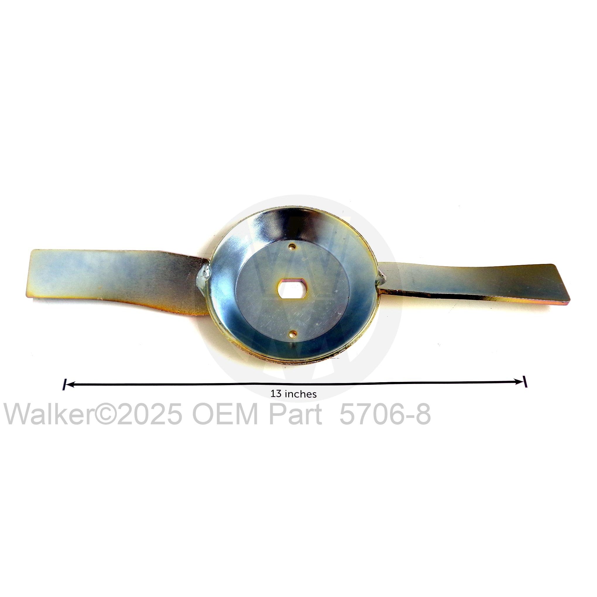 Walker Part # 5706-8 : Mulch Blade Hub - 16" (Yellow Zinc)