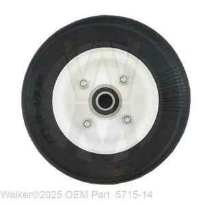 Walker Part # 5715-14 : (SU 5715-23) Caster Wheel/No Flat 8x3.00-4 W/O Axle Spacer Tube