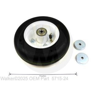 Walker Part # 5715-24 : Caster Wheel/Pnue 8x3.00-4 With Axle Spacer Tube