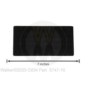 Walker Part # 5747-10 : RUBBER MAT, NO HOLE (3X6)