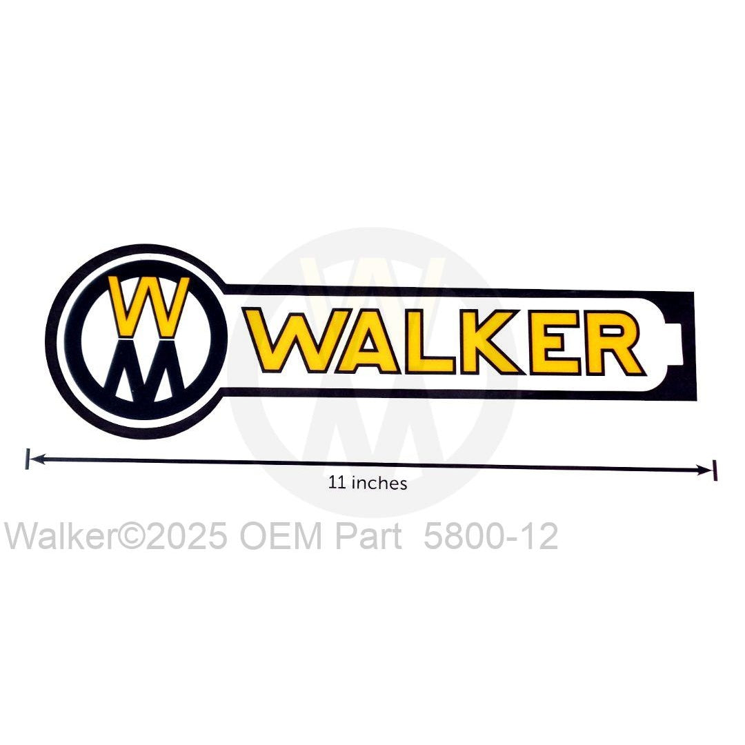 Walker Part # 5800-12 : (NR) Decal, Logo (3x10)