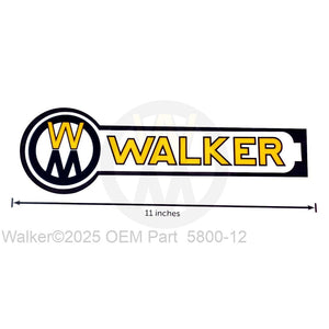 Walker Part # 5800-12 : (NR) Decal, Logo (3x10)