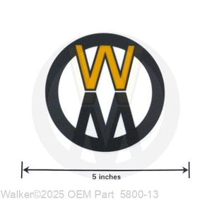 Walker Part # 5800-13 : (NR) Decal, Walker Round 3-3/4
