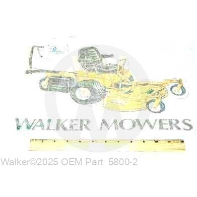 Walker Part # 5800-2 : DECAL, WALKER MOWER VEHICLE (12x15)