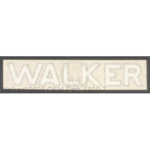 Walker Part # 5800-7 : (NR) Decal, 8' Walker
