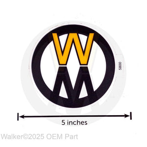 Walker Part # 5800 : (NR) Decal, Walker Mower/Lexan (4" Round)