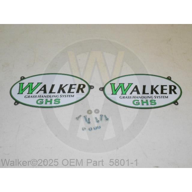 Walker Part # 5801-1 : DECAL PLATE SET