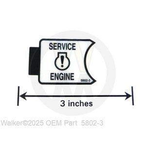 Walker Part # 5802-3 : (NR)(SU5802-4or5802-5) Decal, Service Engine
