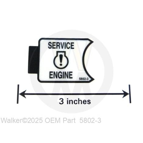 Walker Part # 5802-3 : (NR)(SU5802-4or5802-5) Decal, Service Engine