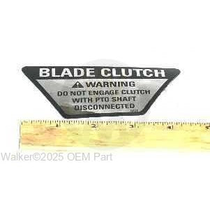 Walker Part # 5806 : DECAL, BLADE CLUTCH