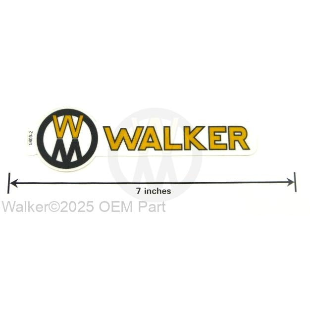 Walker Part # 5809-2 : (NR) Decal, Walker Logo