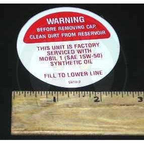 Walker Part # 5810-2 : (OB)Decal, Reservoir Mobile 1