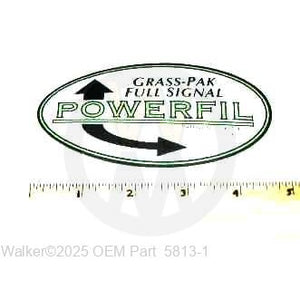 Walker Part # 5813-1 : DECAL, POWERFIL/LEXAN