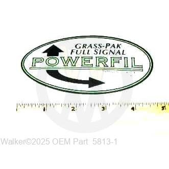 Walker Part # 5813-1 : DECAL, POWERFIL/LEXAN