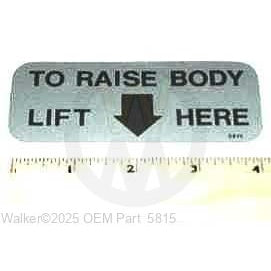 Walker Part # 5815 : (NR) DECAL, BODY LIFT/LEXAN