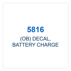 Walker Part # 5816 : (OB) DECAL, BATTERY CHARGE