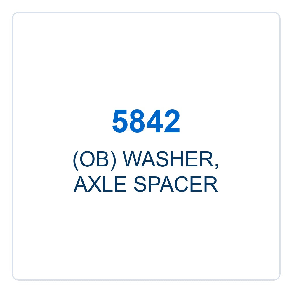 Walker Part # 5842 : (OB) WASHER, AXLE SPACER