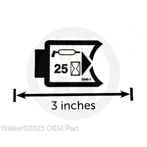 Walker Part # 5846-1 : (NR) Decal, Grease Fitting/Lex (Euro)