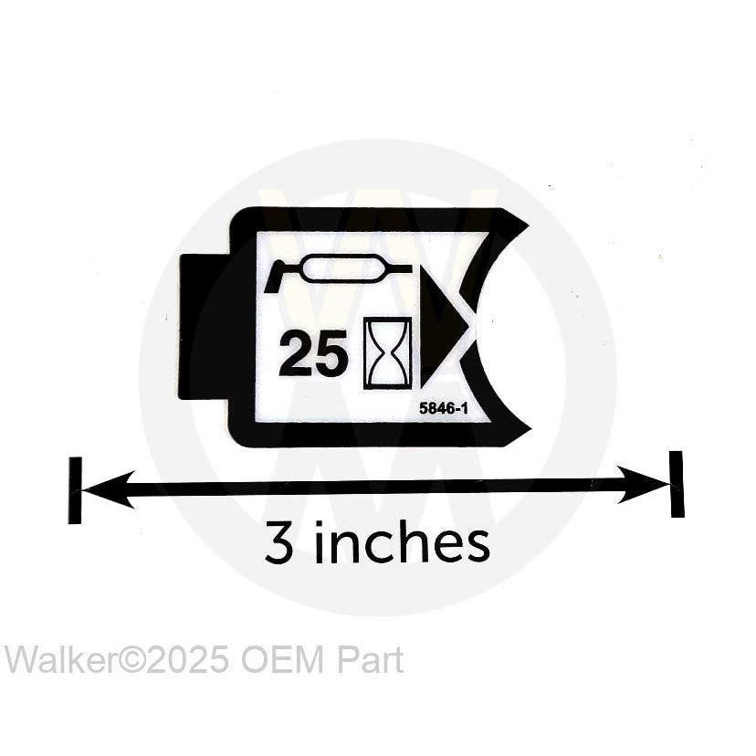 Walker Part # 5846-1 : (NR) Decal, Grease Fitting/Lex (Euro)