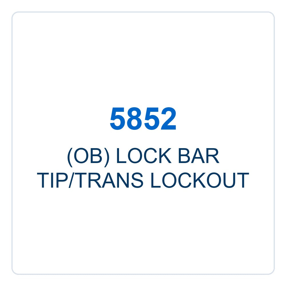 Walker Part # 5852 : (OB) LOCK BAR TIP/TRANS LOCKOUT