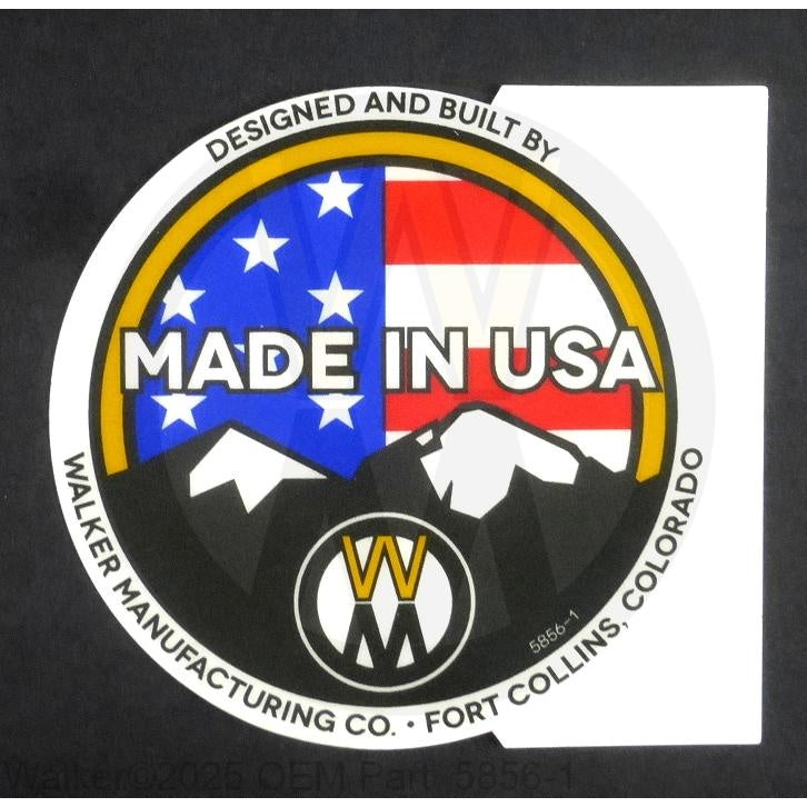 Walker Part # 5856-1 : Decal, Made In USA